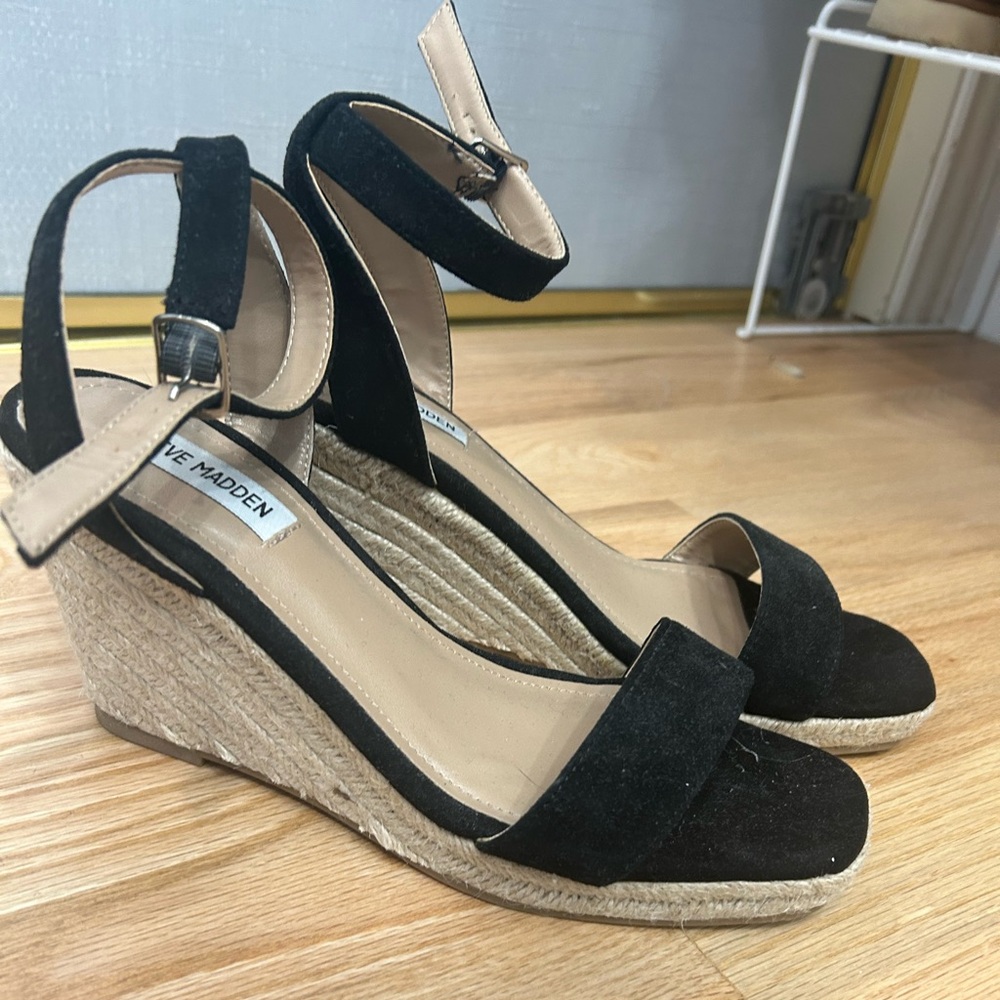Espadrille wedges with ankle strap